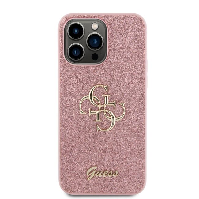 Husa pentru  iPhone 15 Pro Max Guess - Glitter Fixed - roz