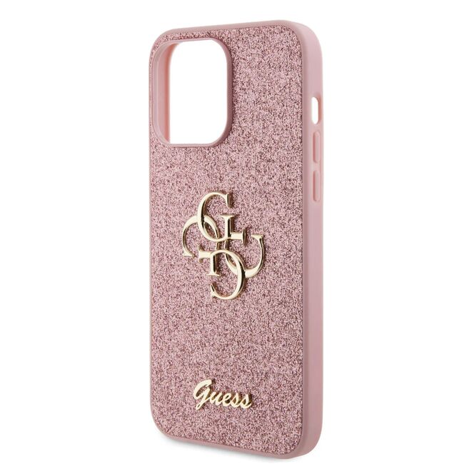 Husa pentru  iPhone 15 Pro Max Guess - Glitter Fixed - roz