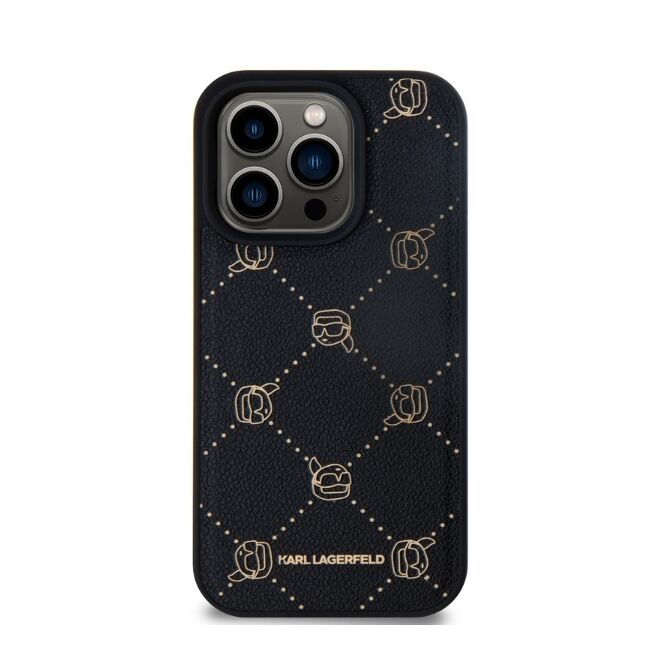 Husa pentru  iPhone 15 Pro Max Karl Lagerfeld - Leather MagSafe - negru denim