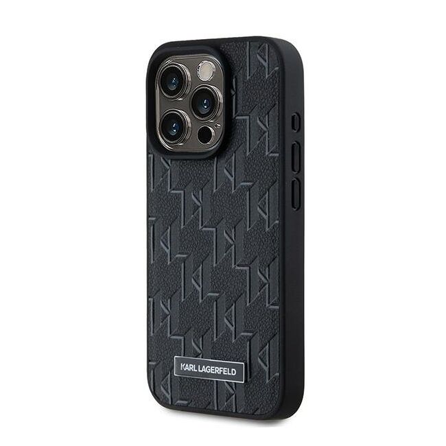 Husa pentru  iPhone 15 Pro Max Karl Lagerfeld - Leather MagSafe - negru