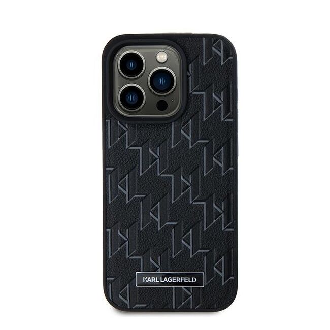 Husa pentru  iPhone 15 Pro Max Karl Lagerfeld - Leather MagSafe - negru