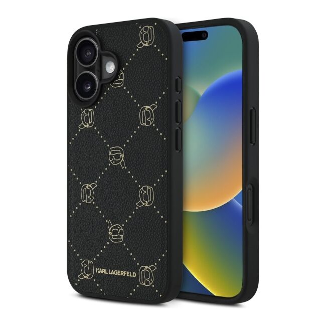 Husa pentru  iPhone 16 Karl Lagerfeld - Leather MagSafe - negru denim