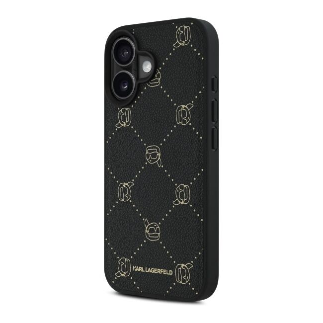 Husa pentru  iPhone 16 Karl Lagerfeld - Leather MagSafe - negru denim