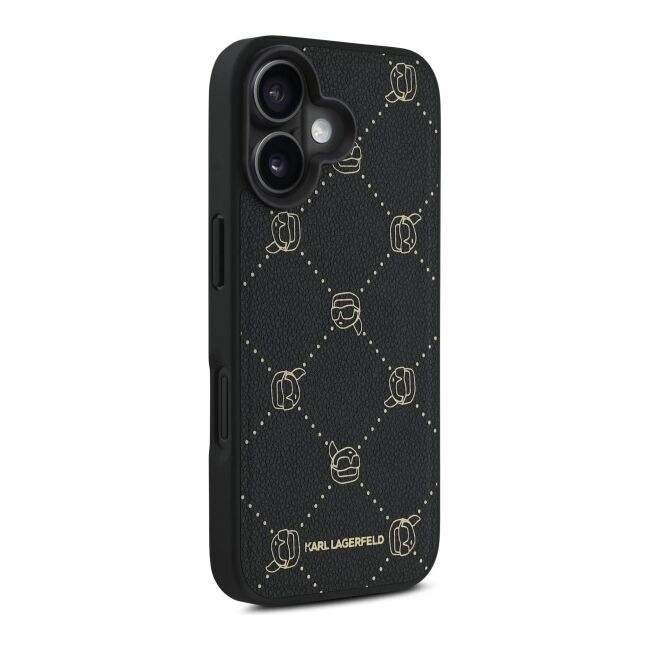 Husa pentru  iPhone 16 Karl Lagerfeld - Leather MagSafe - negru denim