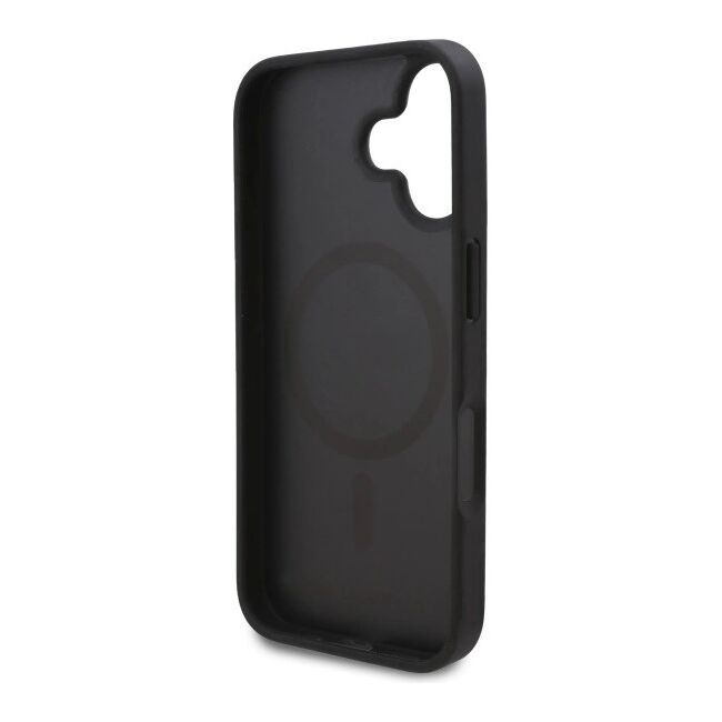 Husa pentru  iPhone 16 Karl Lagerfeld - Leather MagSafe - negru royal