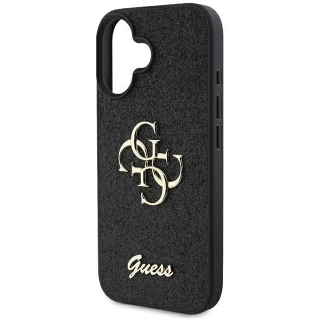 Husa pentru  iPhone 16 Plus Guess - Glitter Fixed - negru