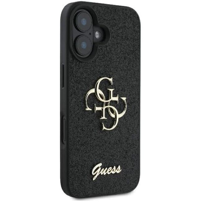 Husa pentru  iPhone 16 Plus Guess - Glitter Fixed - negru
