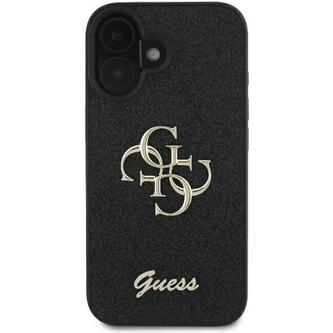 Husa pentru  iPhone 16 Plus Guess - Glitter Fixed - negru