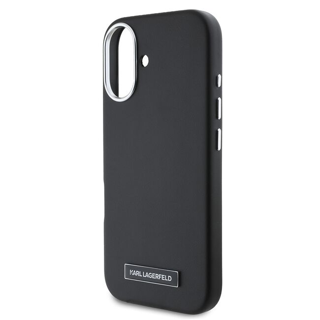 Husa pentru  iPhone 16 Plus Karl Lagerfeld - Leather MagSafe - negru