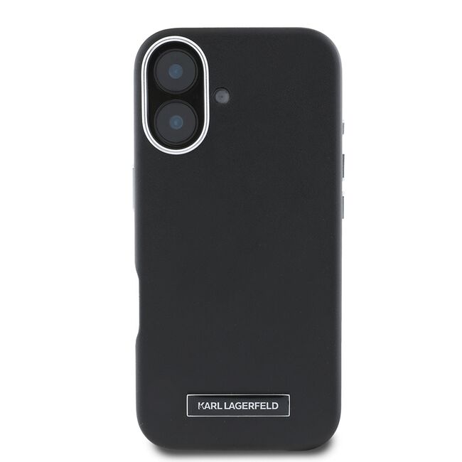 Husa pentru  iPhone 16 Plus Karl Lagerfeld - Leather MagSafe - negru