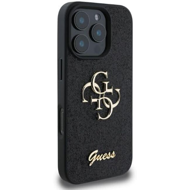 Husa pentru  iPhone 16 Pro Guess - Glitter Fixed - negru