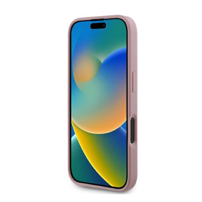 Husa pentru  iPhone 16 Pro Guess - Glitter Fixed - roz