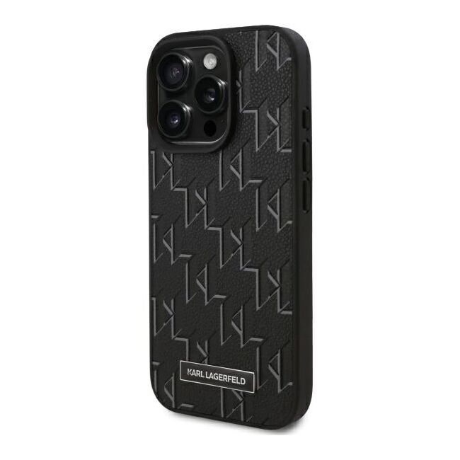 Husa pentru  iPhone 16 Pro Karl Lagerfeld - Leather MagSafe - negru royal