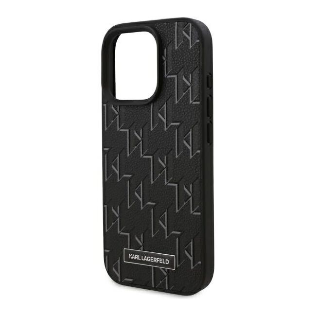 Husa pentru  iPhone 16 Pro Karl Lagerfeld - Leather MagSafe - negru royal
