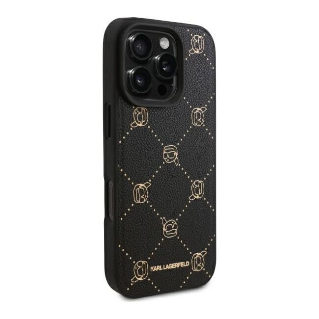 Husa pentru  iPhone 16 Pro Karl Lagerfeld - Leather MagSafe - negru