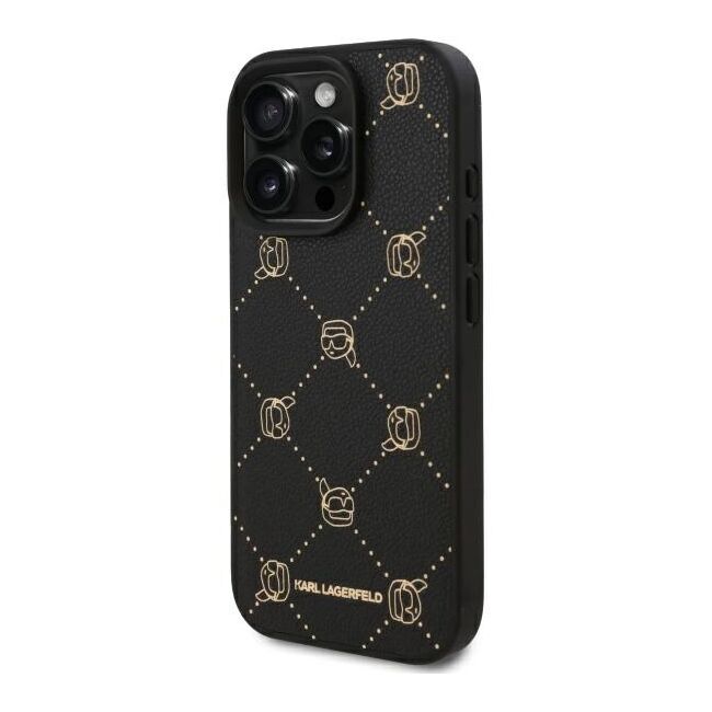 Husa pentru  iPhone 16 Pro Karl Lagerfeld - Leather MagSafe - negru
