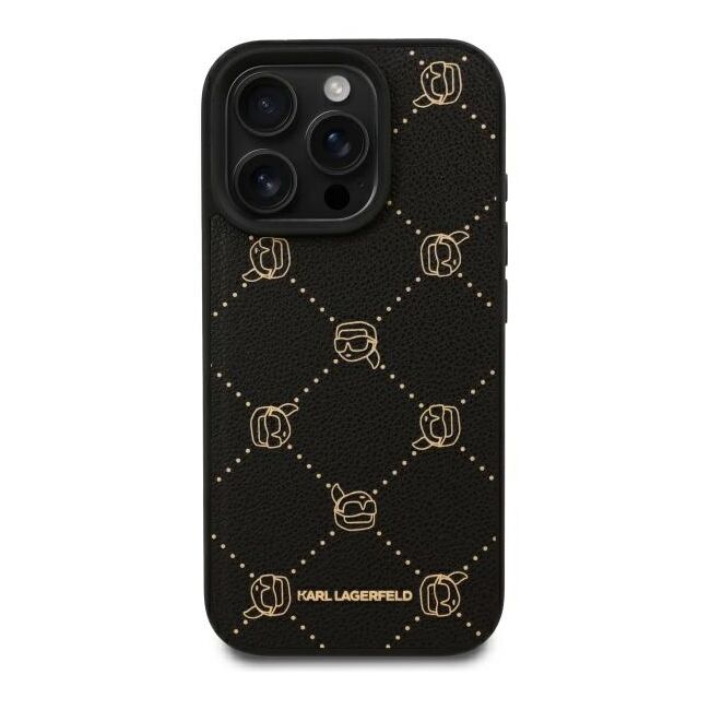 Husa pentru  iPhone 16 Pro Karl Lagerfeld - Leather MagSafe - negru