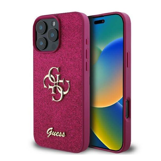 Husa pentru  iPhone 16 Pro Max Guess - Glitter Fixed - mov