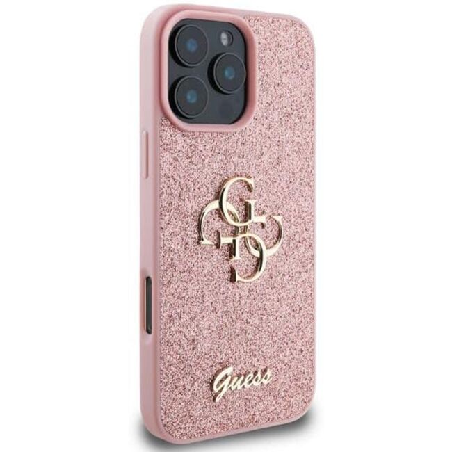 Husa pentru  iPhone 16 Pro Max Guess - Glitter Fixed - roz