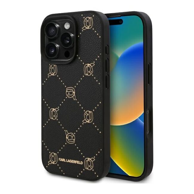 Husa pentru  iPhone 16 Pro Max Karl Lagerfeld - Leather MagSafe - negru denim