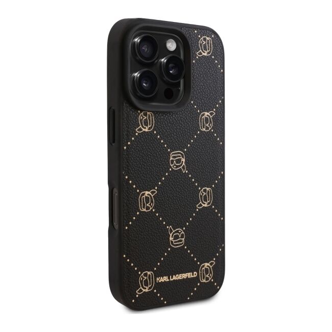Husa pentru  iPhone 16 Pro Max Karl Lagerfeld - Leather MagSafe - negru denim
