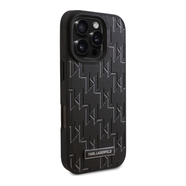 Husa pentru  iPhone 16 Pro Max Karl Lagerfeld - Leather MagSafe - negru royal
