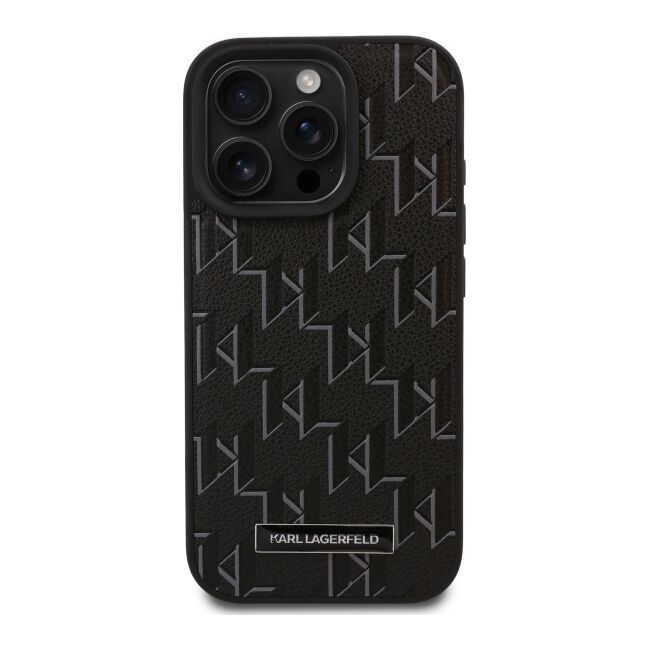 Husa pentru  iPhone 16 Pro Max Karl Lagerfeld - Leather MagSafe - negru royal