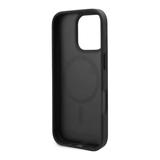 Husa pentru  iPhone 16 Pro Max Karl Lagerfeld - Leather MagSafe - negru royal