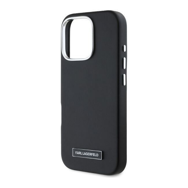 Husa pentru  iPhone 16 Pro Max Karl Lagerfeld - Leather MagSafe - negru