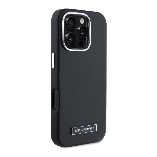 Husa pentru  iPhone 16 Pro Max Karl Lagerfeld - Leather MagSafe - negru