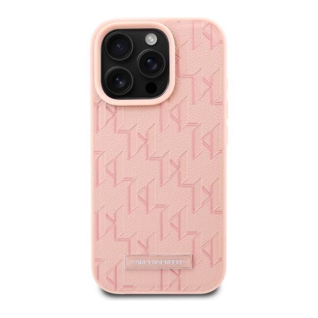 Husa pentru  iPhone 16 Pro Max Karl Lagerfeld - Leather MagSafe - roz