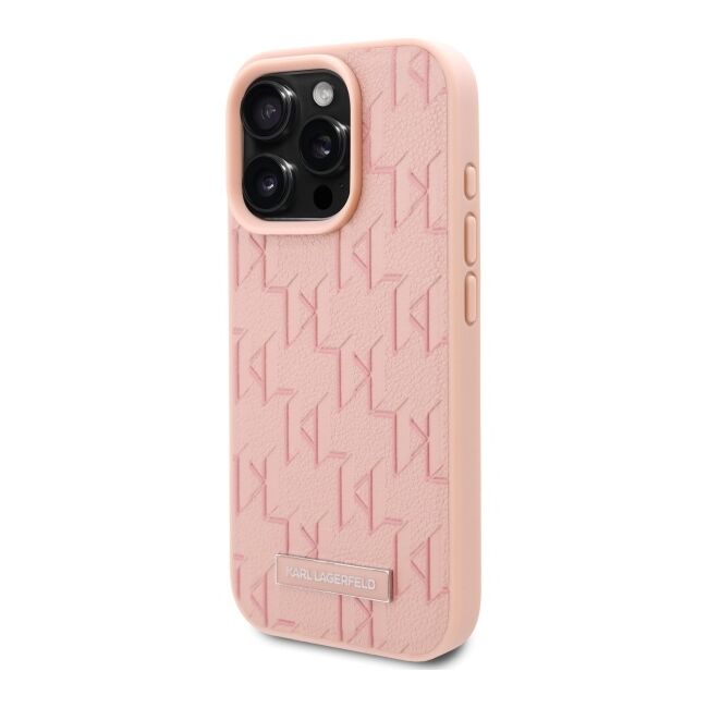 Husa pentru  iPhone 16 Pro Max Karl Lagerfeld - Leather MagSafe - roz