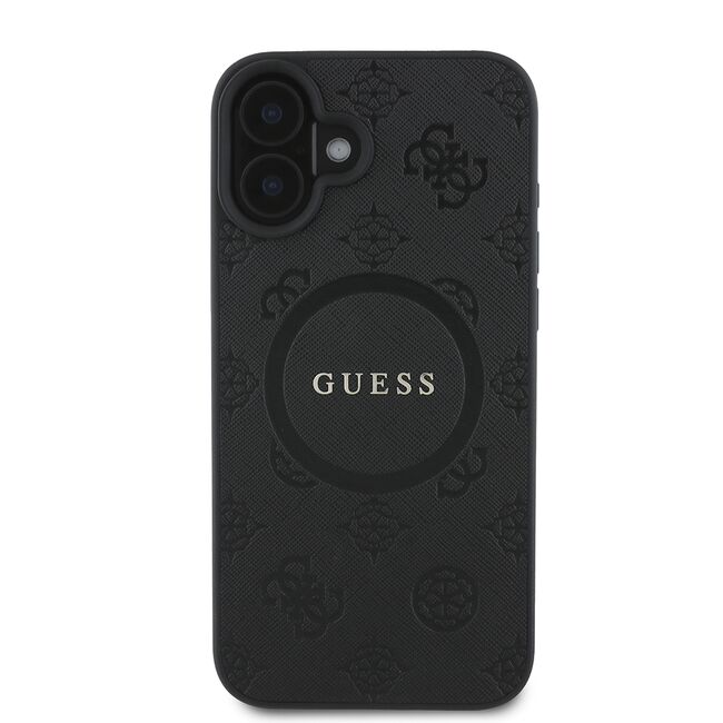Husa pentru cu  iPhone 16 Plus MagSafe Guess - Saffiano - negru