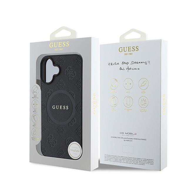 Husa pentru cu  iPhone 16 Plus MagSafe Guess - Saffiano - roz