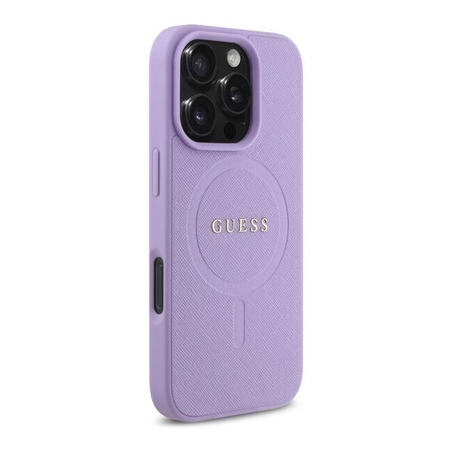 Husa pentru cu  iPhone 16 Pro Max MagSafe Guess - Saffiano - mov deschis
