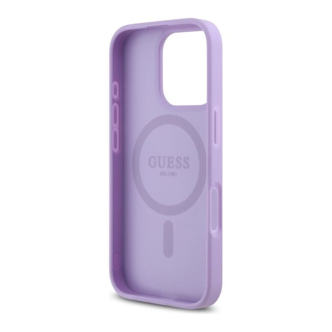 Husa pentru cu  iPhone 16 Pro Max MagSafe Guess - Saffiano - mov deschis