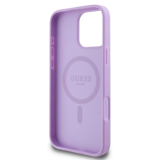 Husa pentru cu  iPhone 16 Pro Max MagSafe Guess - Saffiano - mov