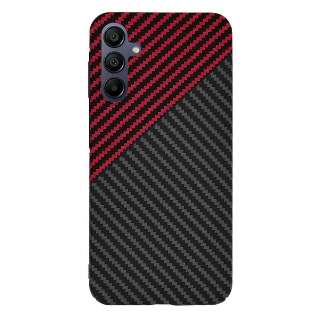 Husa pentru  Samsung Galaxy A16 CarbonFiber UltraSlim, Lightweight, rosu inchis
