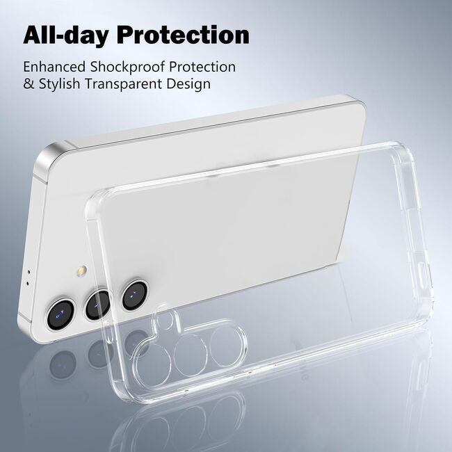 Husa pentru  Samsung Galaxy A16, Anti-Shock 1.5mm, cu protectie lentile, Transparent