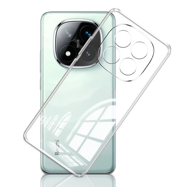 Husa pentru  Xiaomi Redmi Note 14 Pro+ Plus, Anti-Shock 1.5mm, cu protectie lentile, transparent