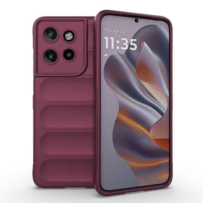 Husa pentru  Motorola Edge 50 Neo Liquid Silicone, Microfibre Lining, Non-Slip Airbag Design, bordeaux