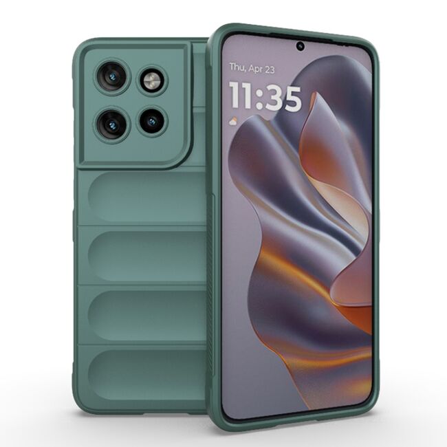 Husa pentru  Motorola Edge 50 Neo Liquid Silicone, Microfibre Lining, Non-Slip Airbag Design, verde