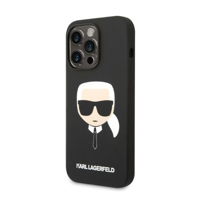 Husa pentru  iPhone 14 Pro  Karl Lagerfeld - Silicone MagSafe - negru denim