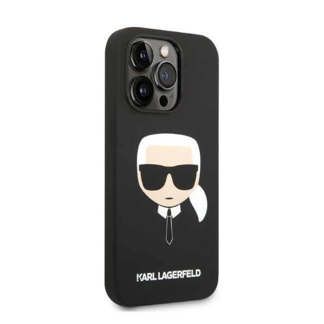 Husa pentru  iPhone 14 Pro  Karl Lagerfeld - Silicone MagSafe - negru denim
