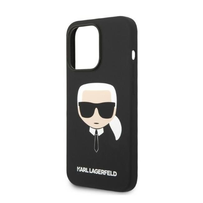 Husa pentru  iPhone 14 Pro  Karl Lagerfeld - Silicone MagSafe - negru denim