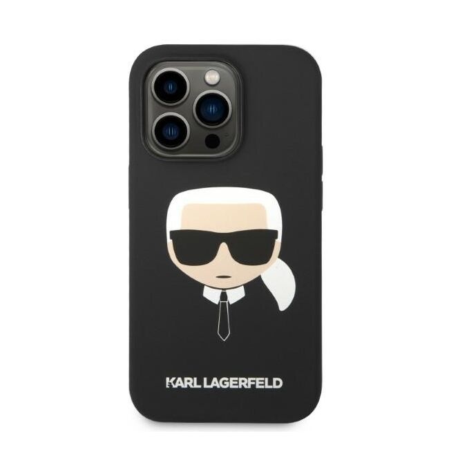 Husa pentru  iPhone 14 Pro  Karl Lagerfeld - Silicone MagSafe - negru denim