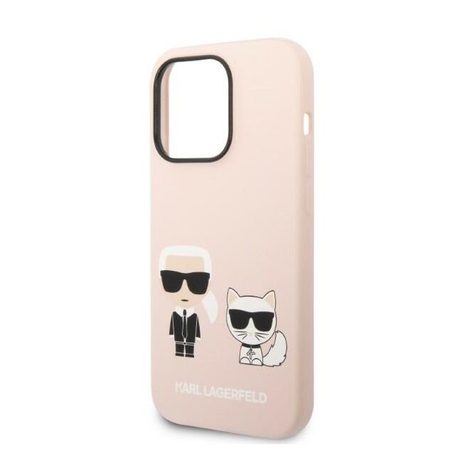 Husa pentru  iPhone 14 Pro  Karl Lagerfeld - Silicone MagSafe - roz deschis