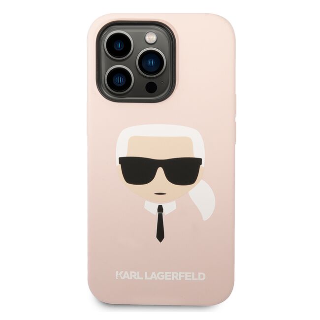 Husa pentru  iPhone 14 Pro  Karl Lagerfeld - Silicone MagSafe - roz neon