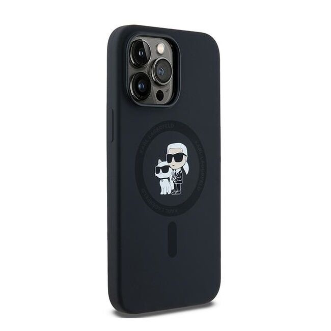Husa pentru  iPhone 14 Pro Max Karl Lagerfeld - Silicone MagSafe - negru denim