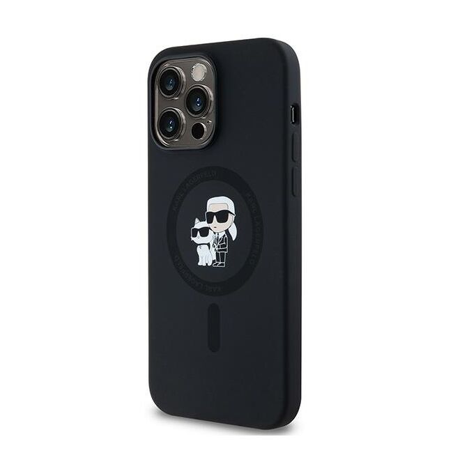 Husa pentru  iPhone 14 Pro Max Karl Lagerfeld - Silicone MagSafe - negru denim